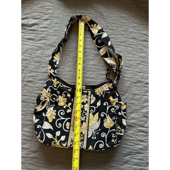 Vera Bradley On the Go Shoulder Purse Yellow Bird Style - Picture 12 of 13